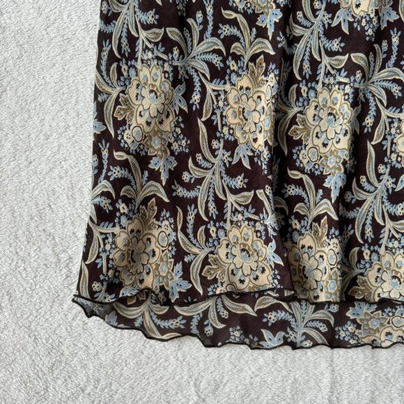 Vintage Patterned Sheer Skirt - Picture 2 of 3